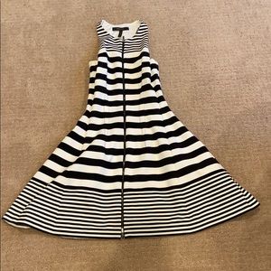 BCBGMAXAZRIA black and white stripped dress.